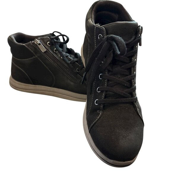 Clarks CloudSteppers Breeze Glide Lace & Zip Sneaker Booties Women's US 8M Black - Picture 1 of 9